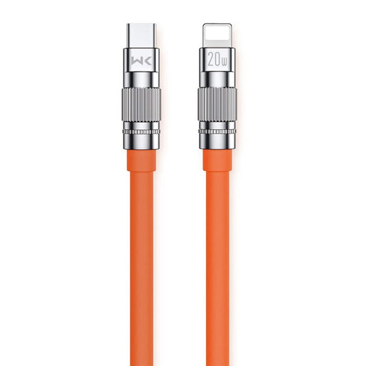 WEKOME Wingle Series 1m PD 20W Type-C to Lightning Anti-freeze Thicken Data Cable Super Fast Charging Cord - Orange