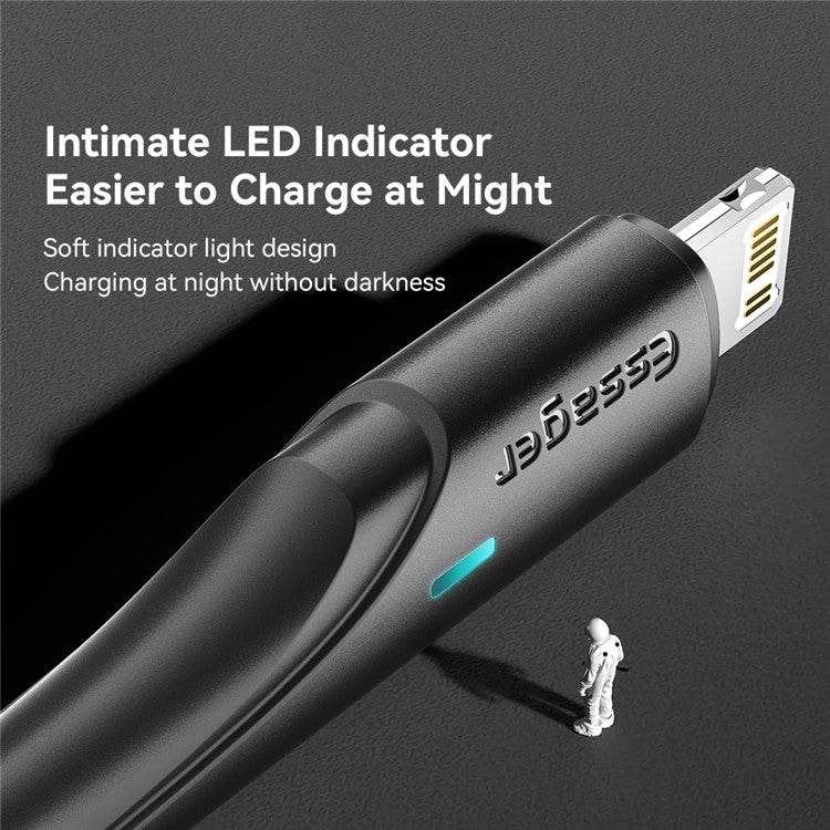 ESSAGER 1.2m 3-in-1 Charging Cable 3A USB to Micro USB, Type-C, for iPhone, iPad Data Cable