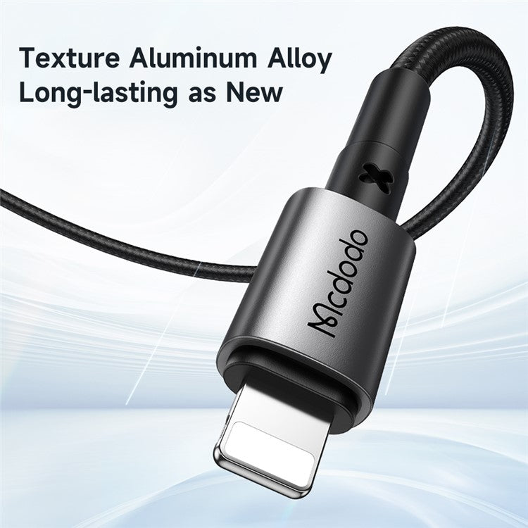 MCDODO CA-3581 MDD 1.8m Lightning Charging Cable for iPhone, iPad USB to Lightning Data Cord (Black)