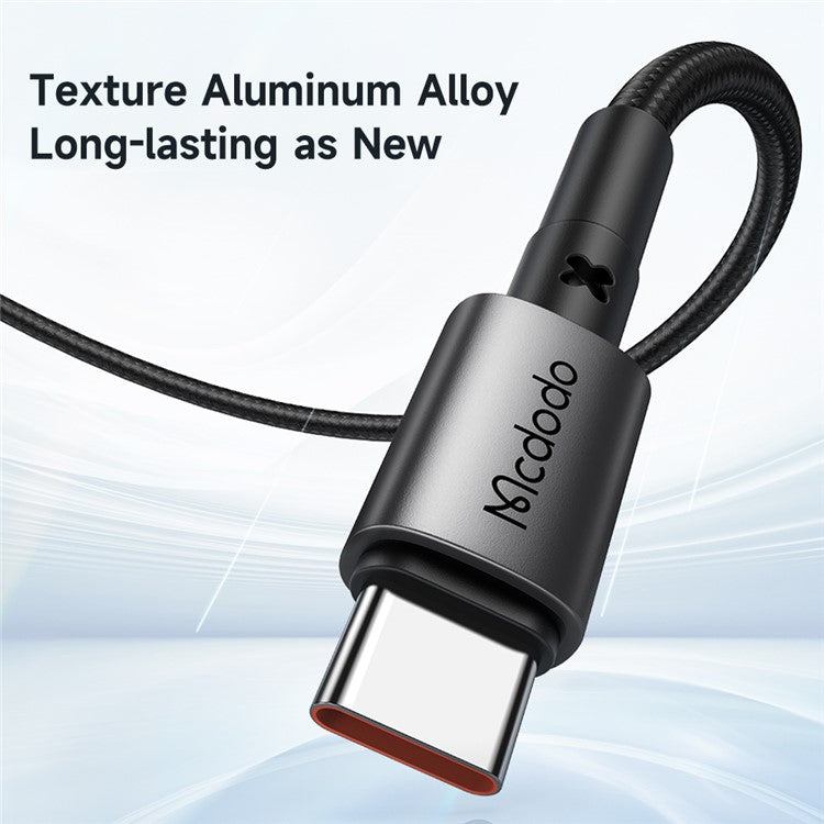 MCDODO CA-3591 MDD for iPhone 15 Series 1.8m 100W 6A Type-C Charging Cable 480Mbps USB to USB-C Data Cable for Cell Phone (Black)