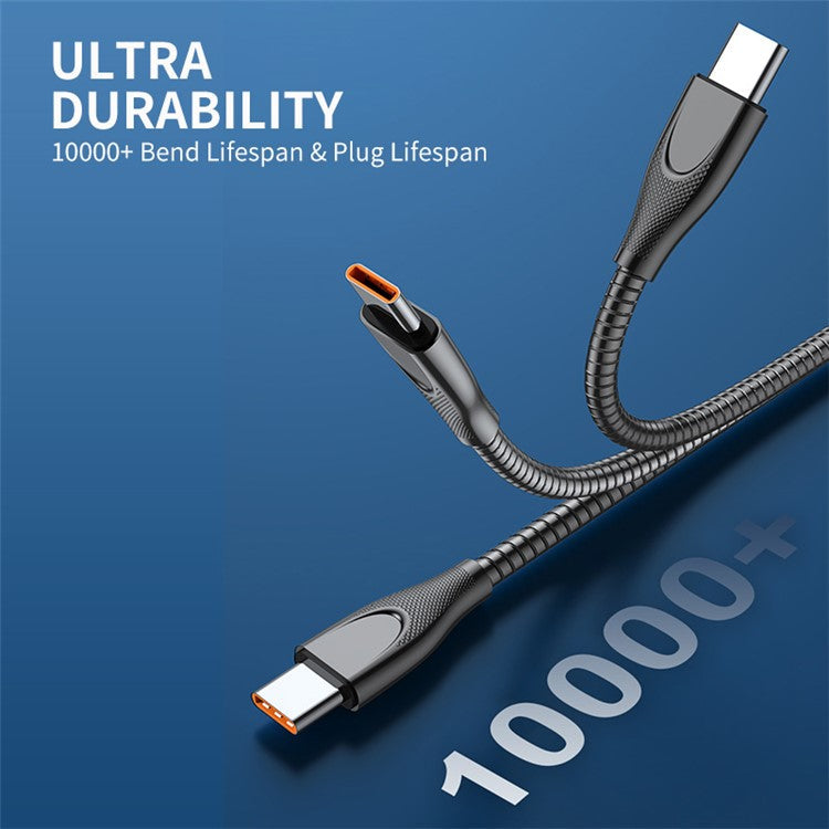 ENKAY HAT PRINCE 2m 2.4A USB-A to Lightning Fast Charging Data Cable with Spring Carbon Steel Hose - Silver
