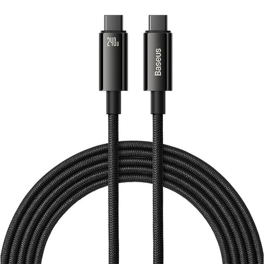BASEUS Tungsten Gold Series for iPhone 15 Series 3m Type-C to Type-C Data Cable 240W Fast Charging Cord