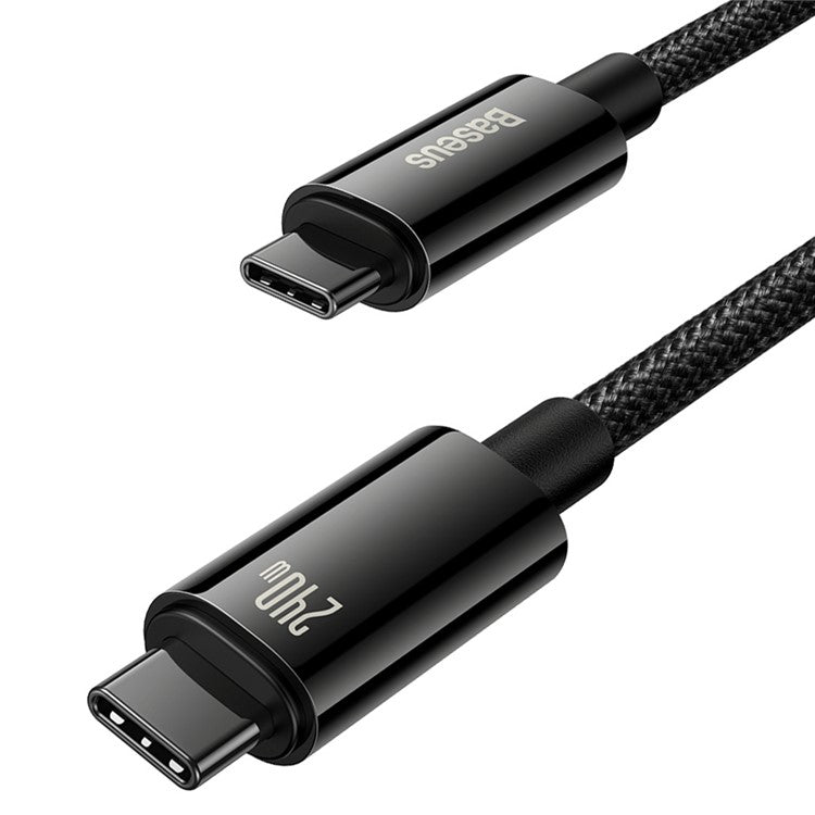 BASEUS Tungsten Gold Series for iPhone 15 Series 1m Type-C to Type-C 240W Fast Charging 480Mbps Transmission Data Cable