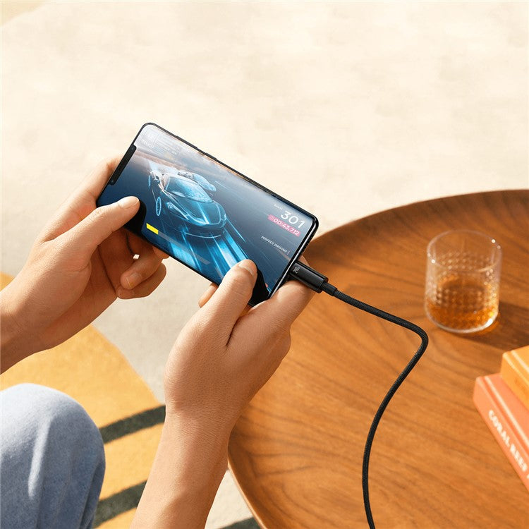BASEUS Tungsten Gold Series for iPhone 15 Series 1m Type-C to Type-C 240W Fast Charging 480Mbps Transmission Data Cable