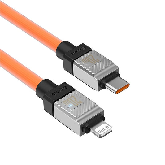 BASEUS CoolPlay Series CB000045 1m 20W Fast Charging Type-C to iP 7Pin Charging Cable 480Mbps Data Transfer Cord - Orange