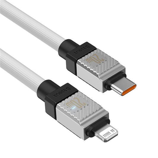 BASEUS CoolPlay Series CB000045 2m Data Transfer Cord 20W Fast Charging Type-C to iP 7PiN Charging Cable - White