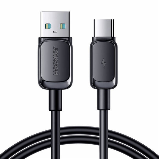 JOYROOM S-AC027A14 Multi-Color Series for iPhone 16-15 Series 1.2m 3A USB-A to Type-C Data Cable TPE Fast Charging Cord - Black