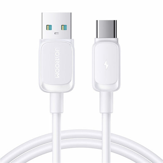 JOYROOM S-AC027A14 Multi-Color Series for iPhone 16-15 Series 1.2m 3A USB-A to Type-C Data Cable TPE Fast Charging Cord - White