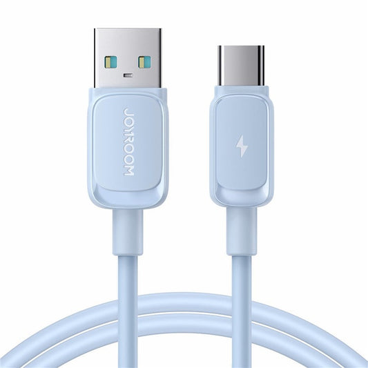 JOYROOM S-AC027A14 Multi-Color Series for iPhone 16-15 Series 1.2m 3A USB-A to Type-C Data Cable TPE Fast Charging Cord - Blue