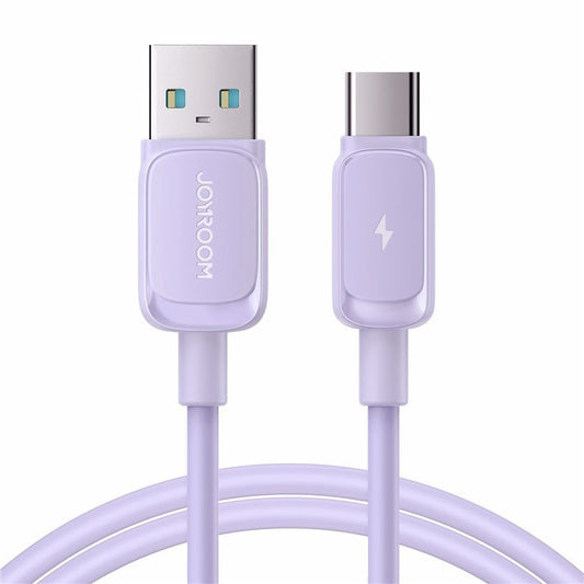 JOYROOM S-AC027A14 Multi-Color Series for iPhone 16-15 Series 1.2m 3A USB-A to Type-C Data Cable TPE Fast Charging Cord - Purple