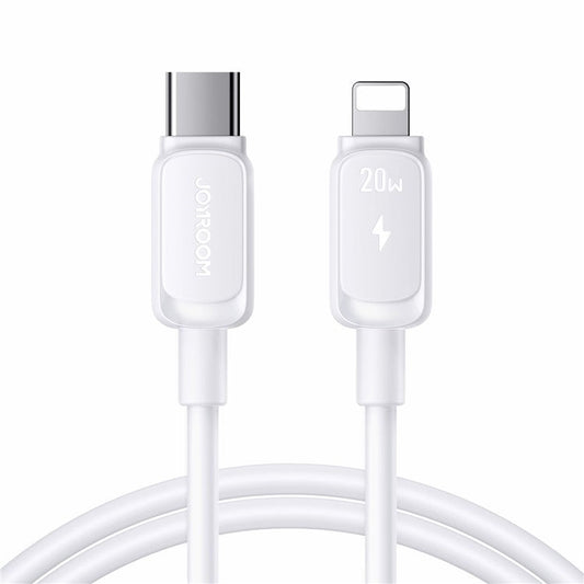 JOYROOM S-CL020A14 Multi-Color Series for iPhone 15 Series 1.2m 20W Type-C to Lightning Fast Charging Cord TPE Data Cable - White