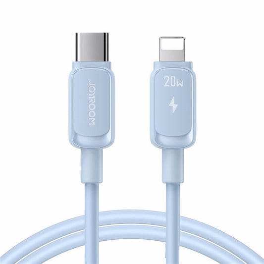 JOYROOM S-CL020A14 Multi-Color Series for iPhone 15 Series 1.2m 20W Type-C to Lightning Fast Charging Cord TPE Data Cable - Blue