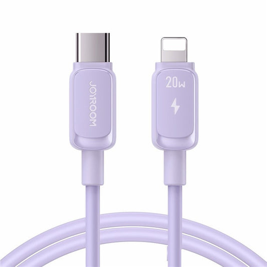 JOYROOM S-CL020A14 Multi-Color Series for iPhone 15 Series 1.2m 20W Type-C to Lightning Fast Charging Cord TPE Data Cable - Purple
