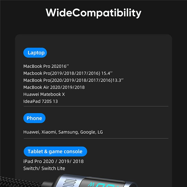 JOYROOM S-CC100A16 1.2m Prism Series for iPhone 16-15 Series Type-C to Type-C Digital Display Fast Charging Data Cable