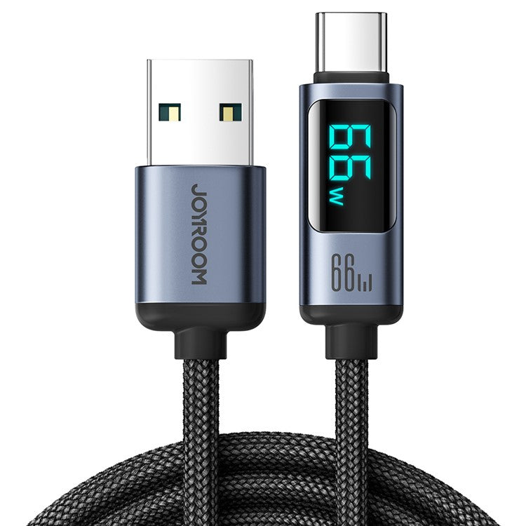 JOYROOM S-AC066A16 1.2m Prism Series for iPhone 15 Series Digital Display 66W Fast Charging USB-A to Type-C Data Cable