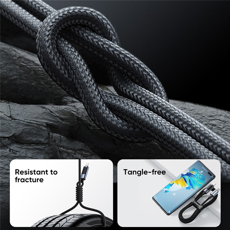 JOYROOM S-AC066A16 1.2m Prism Series for iPhone 15 Series Digital Display 66W Fast Charging USB-A to Type-C Data Cable