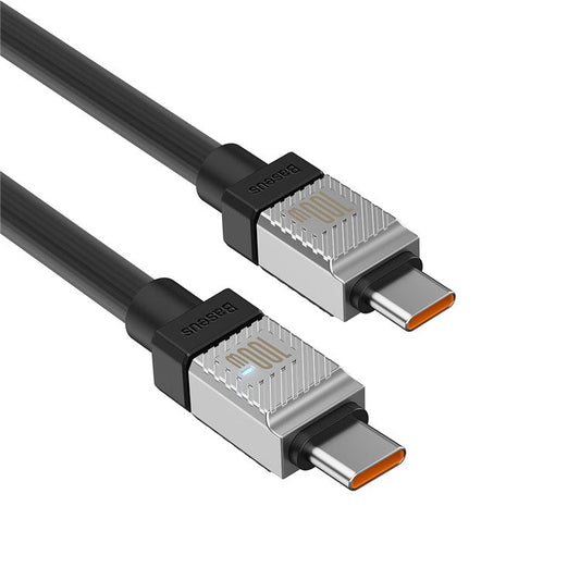 BASEUS CoolPlay Series for iPhone 15 Series CB000047 1m Type-C to Type-C 100W Cable Ultra Fast Charging PD Charger Cord 480Mbps Data Cable - Black