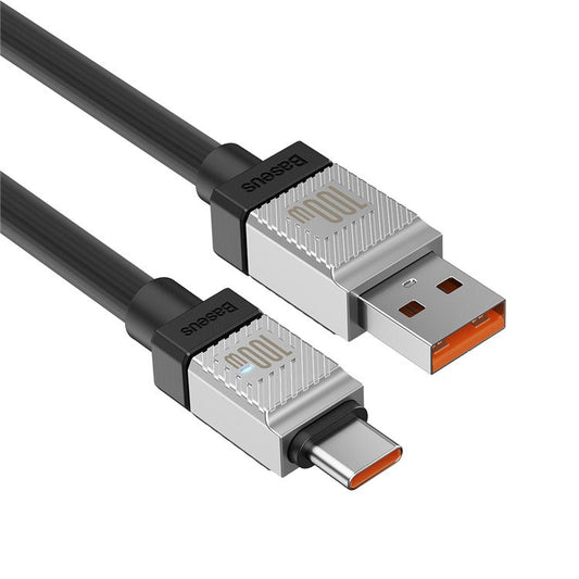 BASEUS CoolPlay Series CB000046 2m 100W USB to Type-C Fast Charging Cable 480Mbps Data Sync Cord with E-Marker Chip - Black