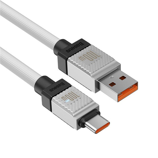 BASEUS CoolPlay Series CB000046 2m 100W USB to Type-C Fast Charging Cable 480Mbps Data Sync Cord with E-Marker Chip - White