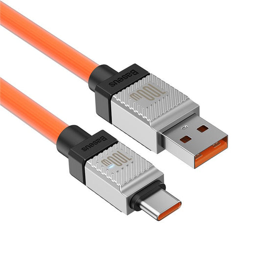 BASEUS CoolPlay Series CB000046 2m 100W USB to Type-C Fast Charging Cable 480Mbps Data Sync Cord with E-Marker Chip - Orange