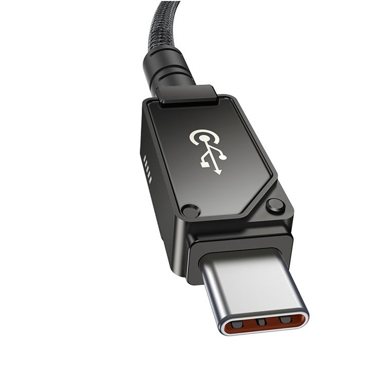 BASEUS Unbreakable Series 2m Type-C to iP Aramid Fiber Braided 20W Fast Charging Data Cable - Cluster Black