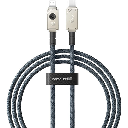 BASEUS Unbreakable Series 1m Fast Charging Data Cable Type-C to iP 20W Aramid Fiber Charging Cord - Stellar White
