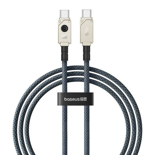 BASEUS Unbreakable Series for iPhone 15 Series 1m Type-C to Type-C 100W Fast Charging Data Cable - Stellar White