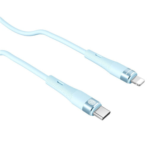 NILLKIN Type-C to Lightning Cable 1.2m PD 27W Fast Charger Liquid Silicone Data Cord - Blue