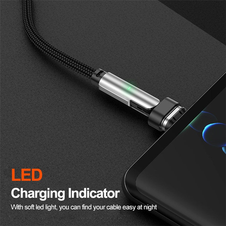 ENKAY 2m 180 Degree Rotation USB-C to Type C / iP 2-in-1 PD 100W / 27W Magnetic Charging Cable