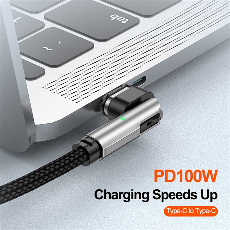 ENKAY 1m USB-C to Type C / iP 2-in-1 PD 100W / 27W 180 Degree Rotation Magnetic Charging Cable