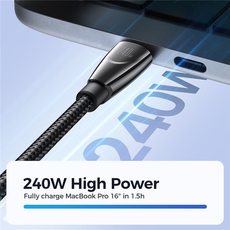 JOYROOM SA31-CC5 Pioneer Series for iPhone 16-15 Series 1.2m 240W Super Fast Charging Cable Nylon Braided Type-C to Type-C Data Cable