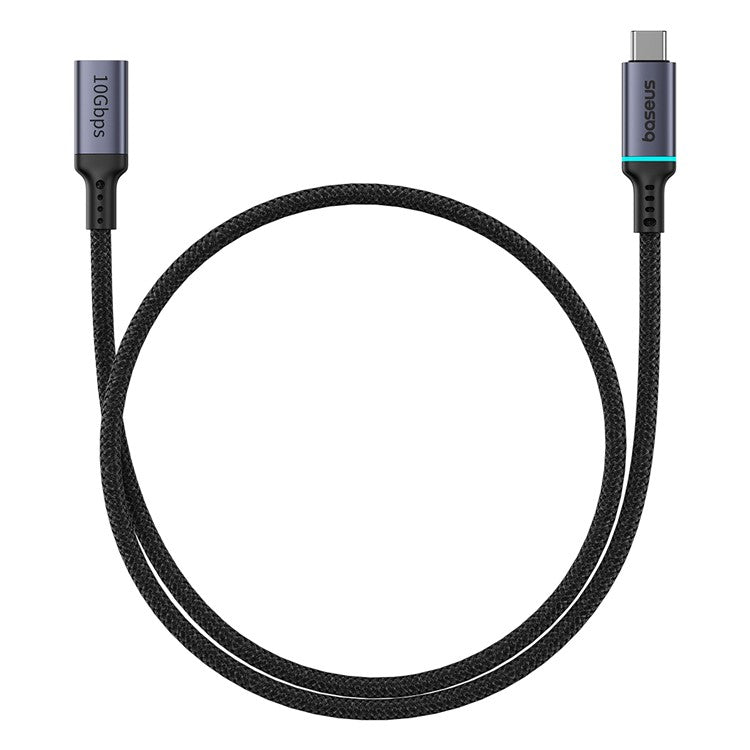 BASEUS High Definition Series for iPhone 15 Series 0.5m 10Gbps Type-C Extension Cable 4K@60Hz Clarity Braided Fast Charging Cable, Black