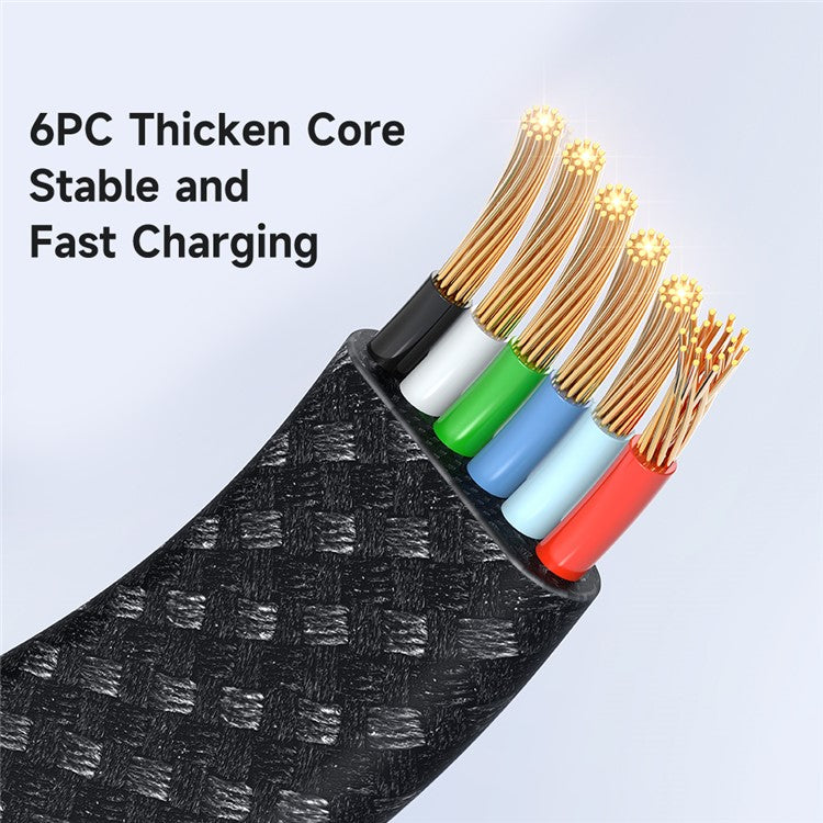 MCDODO CA-4470 Rhythm Series for iPhone 15 Series 1.2m PD 100W Type-C to Type-C Data Cable with 9-level Light Display, Black
