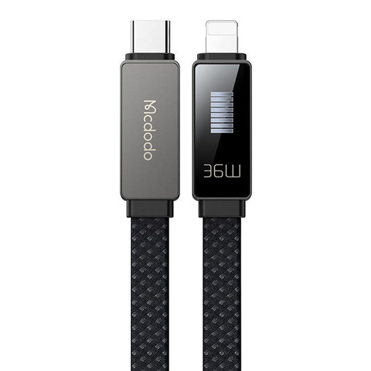 MCDODO CA-4960 Rhythm Series 1.2m PD 36W Fast Charging Type-C to Lightning Data Cable, Black