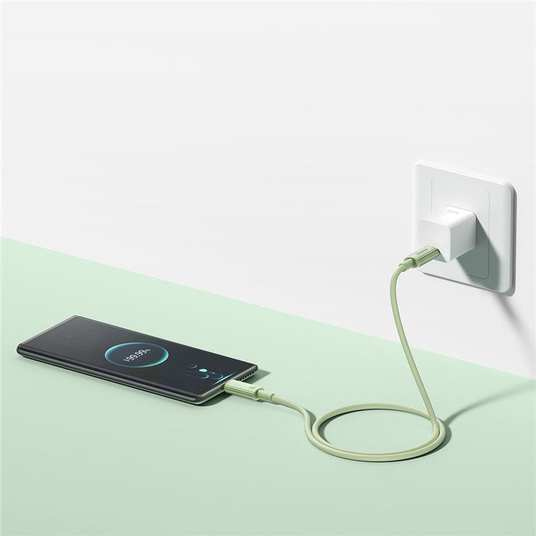 BASEUS 1m Habitat Series for iPhone 15 Series For Phone / Tablet / Laptop Type-C to Type-C 100W Fast Charging Biodegradable Data Cable - Green