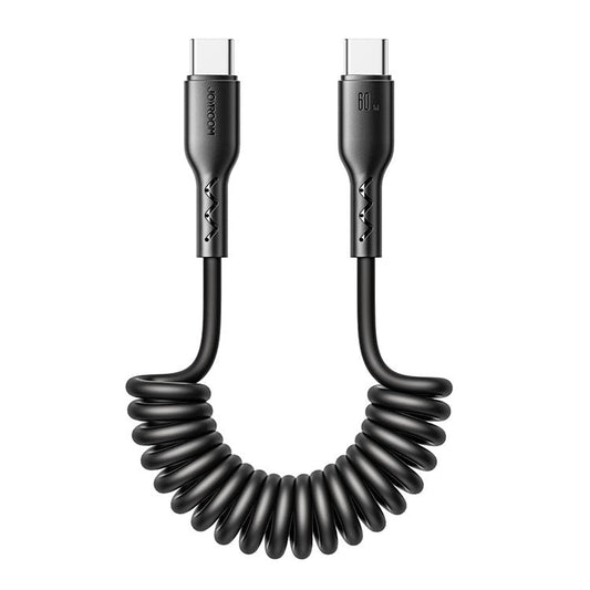 JOYROOM SA38-CC3 Easy-Travel Series for iPhone 16-15 Series Type-C to Type-C Coiled Data Cable 1.5m 60W Fast Charging Cable Cord