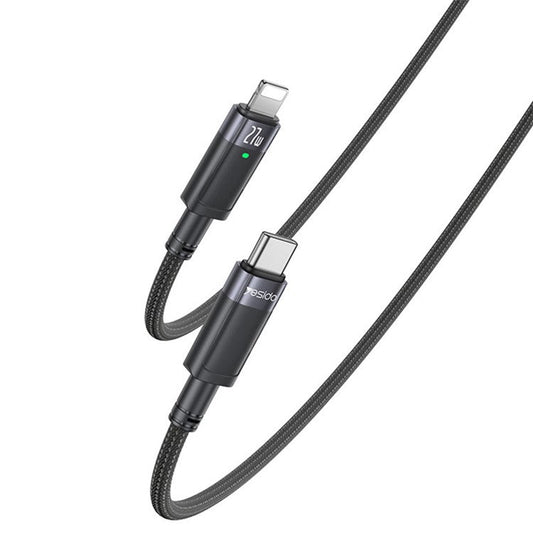 YESIDO CA159 Lightning to Type-C PD 27W Charging Cable Intelligent Power Outage Data Cable