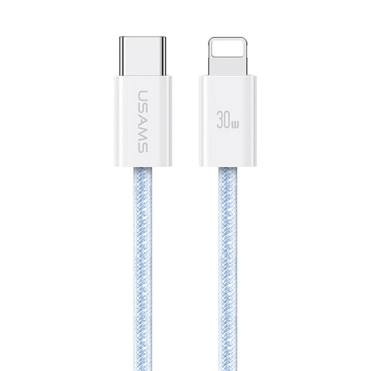 USAMS US-SJ657 U86 1.2m Type-C to Lightning Cable PD 30W Fast Charging Data Cord - Blue