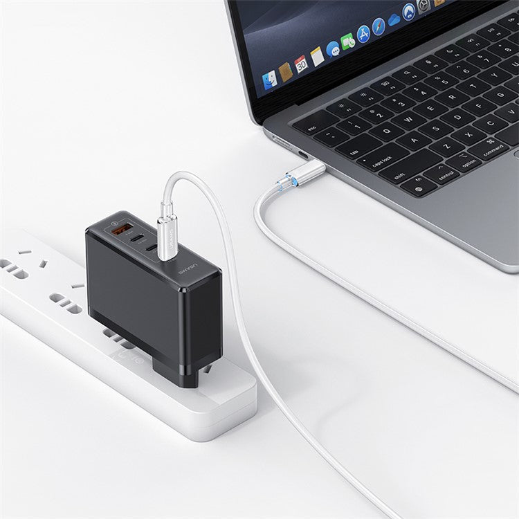 USAMS Cloud Series US-SJ660 1.2m Type-C to Type-C PD 100W Fast Charging Cable with Indicator Light - Black