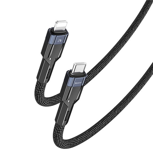 YESIDO CA107 Nylon Braided 2.4A Charging Data Cable Type-C to Lightning Charging Cord