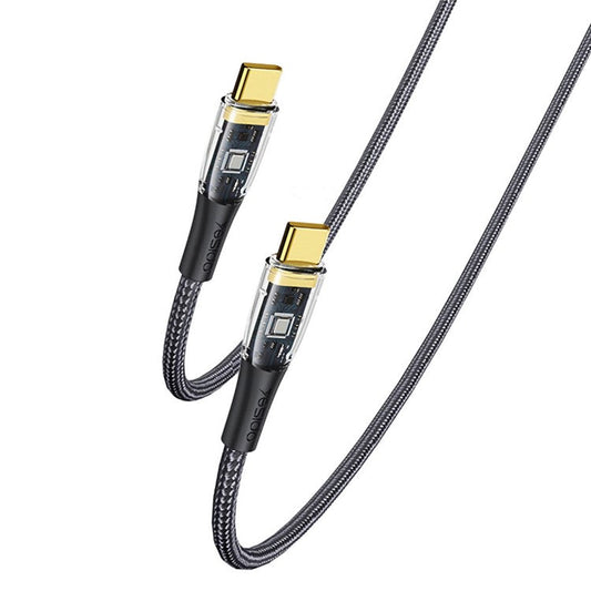 YESIDO CA103 PD 100W Fast Charging Cable 1.2m Gold Plated Connector Type-C to Type-C Data Cord