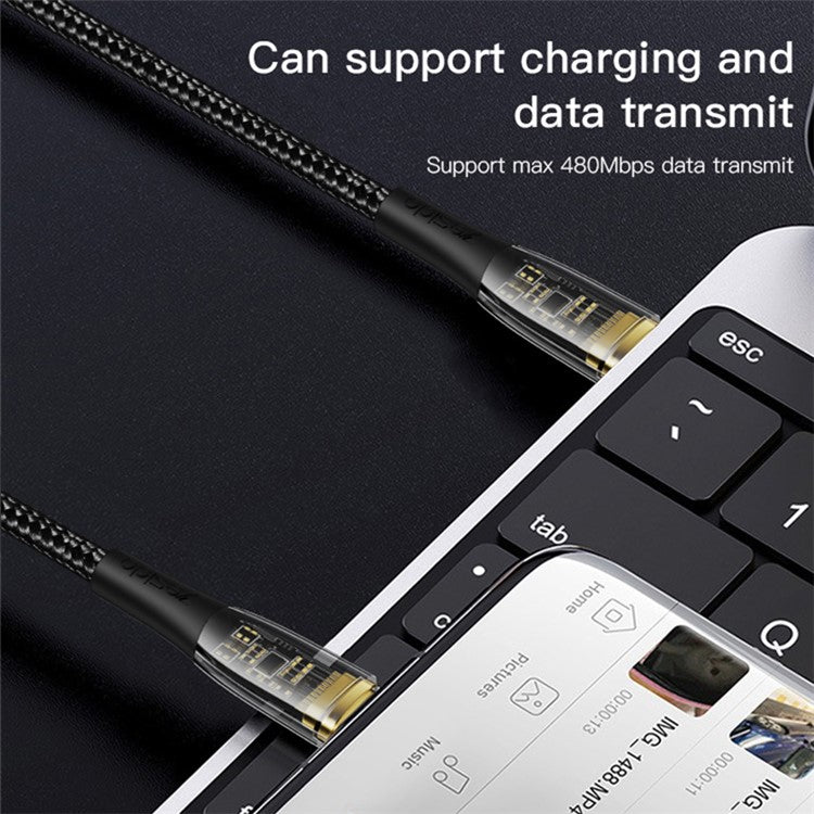 YESIDO CA103 PD 100W Fast Charging Cable 1.2m Gold Plated Connector Ty ...
