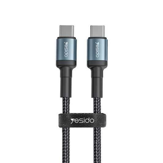 YESIDO CA78 1.2m PD 60W Phone Fast Charging Data Cable Type-C to Type-C Braided Cord