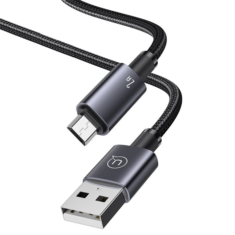 USAMS US-SJ670 Sufeng Series 2m USB-A to Micro-USB 2A Fast Charging Cable Data Cord - Tarnish