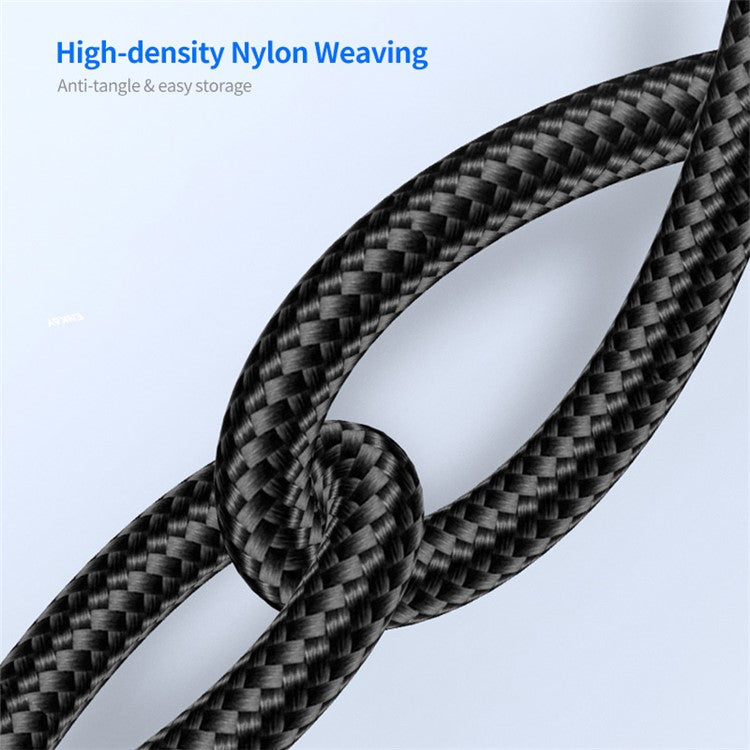 ENKAY Type-C / USB to iP / Type-C / Mcro USB Charging Cable, 2m 5A Fast Charging Data Cable - Black