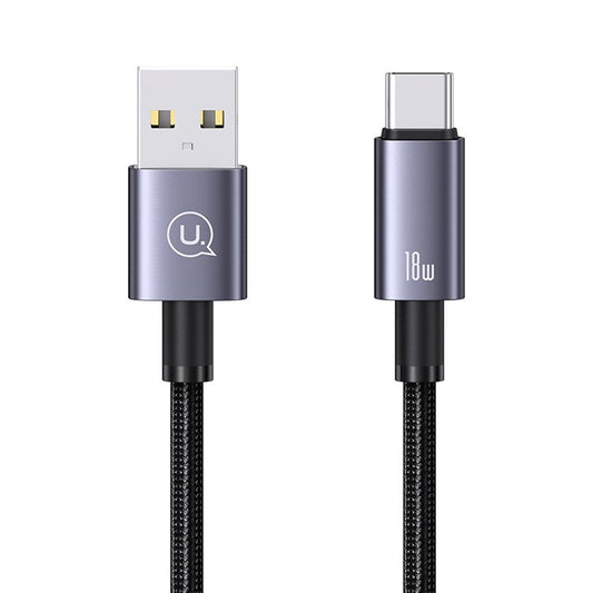 USAMS US-SJ680 Sufeng Series 0.25m USB to Type-C 3A Fasting Charging Cable Phone Data Cord - Tarnish