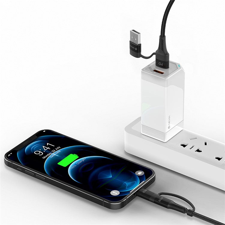 DEVIA EC504 Extreme Speed Series 1.5m Multi 4-in-1 Fast Charging Cable Nylon Braided Cord