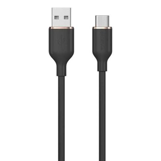 DEVIA Jelly Series EC629 1.2m USB-A to Type-C Silicone Charging Cable Data Sync Cord - Black