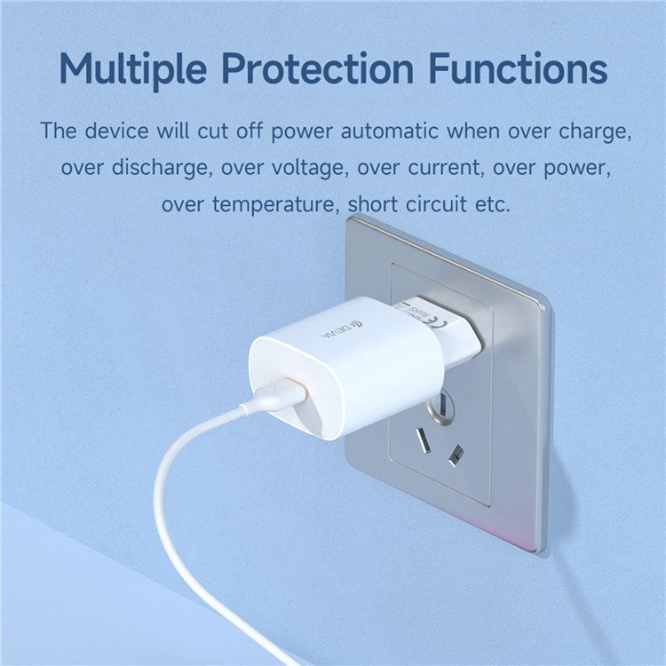 DEVIA Jelly Series EC630 1.2m USB-A to Lightning 2.4A Charging Cable Silicone Data Cord - Pink