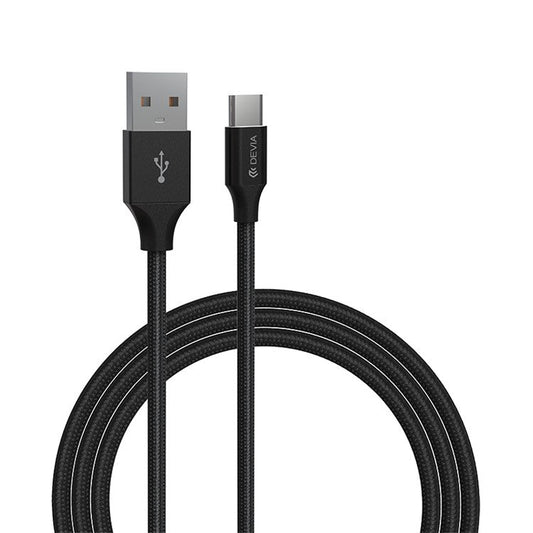 DEVIA Gracious Series EC308 2m Data Cable USB-A to Type-C 2.1A Phone Charging Cord